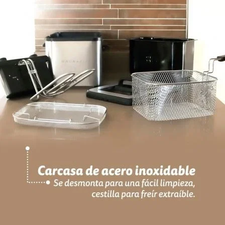 Grunkel Maxi Fry Pro Freidora 3000W capacidad 4.2L